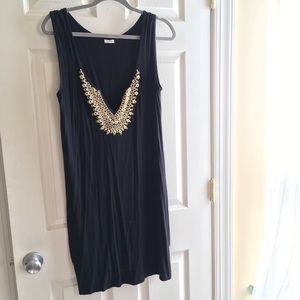 Anthropologie embellished boho  jersey dress.